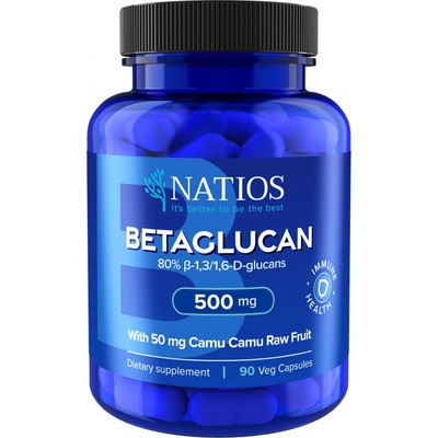 Natios Betaglucan Betaglukany s Camu Camu 500 mg 90 veganských kapslí