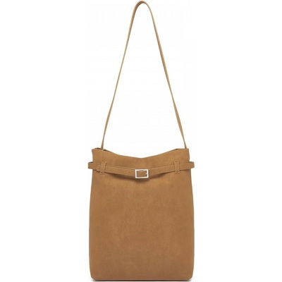Miss Lulu Minimalistická vertikální kabelka hnědá