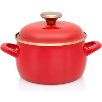 Metalac Posude 16 см дълбока червена емайлирана тенджера Metalac Posude дизайн Royal