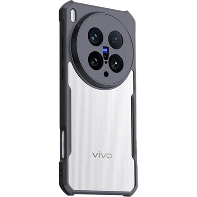 vivo XUNDD Удароустойчив Калъф за vivo X200 Ultra 5G с Прозрачен Гръб и Скрийн Протектор - Черен