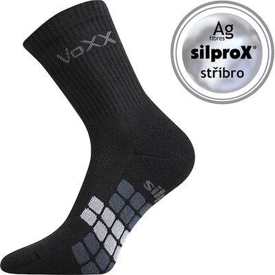 Voxx Raptor pánska športové ponožky so striebrom čierna