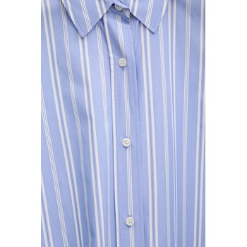 Samsøe Samsøe Риза Samsoe Samsoe SACATAN дамска в синьо със свободна кройка с класическа яка F25200085 (F25200085)