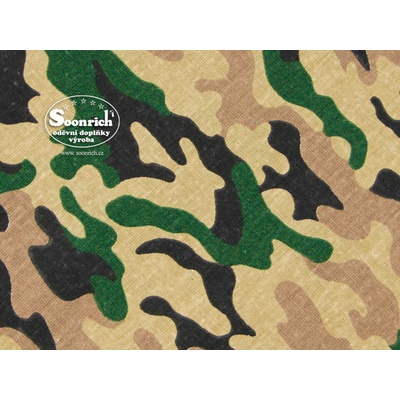 Soonrich látka na patchwork maskáč hnědý ptw258 – Hledejceny.cz