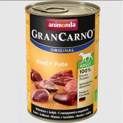 Animonda Gran Carno Plus Adult hovädzie & morka 400 g
