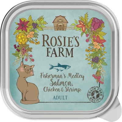 Rosies Farm Adult losos a kuracie s krevetami 16 x 100 g