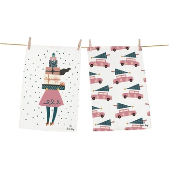 Butter Kings Памучни кърпи с коледен мотив в комплект от 2 броя 50x70 cm - Butter Kings (CHDD12_dish towels)