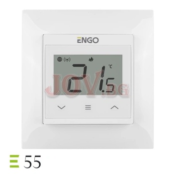 ENGO Стаен термостат engo e55-w -подходящ за 55х55 рамка за ключ
