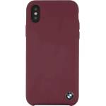 BMW Signature Silicone Hard Case - твърд силиконов кейс за iPhone XS, iPhone X (червен)