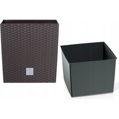 Prosperplast Květináč 26,2 x 26,2 x 26,6 cm plast béžový