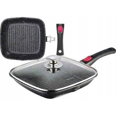 KINGHoff Granitová grilovací pánev Odnímatelná rukojeť 28 cm
