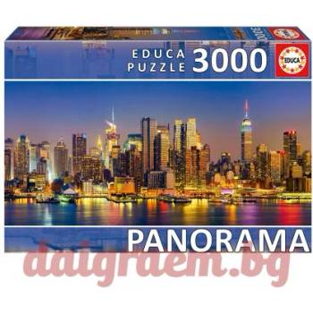 Educa Пъзел EDUCA 19948 - 3000 части - New York Skyline - Панорама (EDU19948)