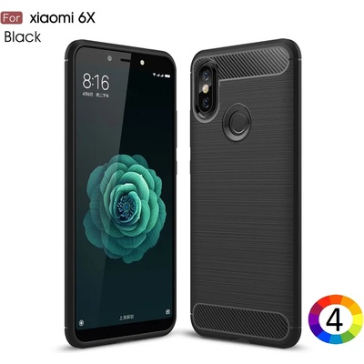 Xiaomi Mi A2 / Mi 6X Удароустойчив Carbon Fiber Калъф и Протектор