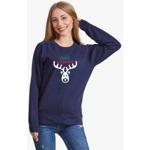  Дамска сива или тъмно-синя блуза Oh Deer it's Christmas