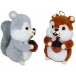 SUN-DAY Mascot Squirrel 21cm 163417 Sunday 2col, mix price for 1 pc