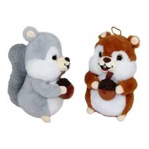 SUN-DAY Mascot Squirrel 21cm 163417 Sunday 2col, mix price for 1 pc
