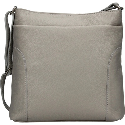 Dámská kožená crossbody kabelka Italia Emma šedá