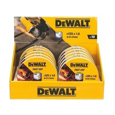 DeWALT DT3507 Sada řezných kotoučů na nerez, 125 x 1 mm, 10 ks