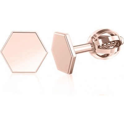 Couple minimalistické Idol Hexagon růžové zlato 6680577-4-0-0