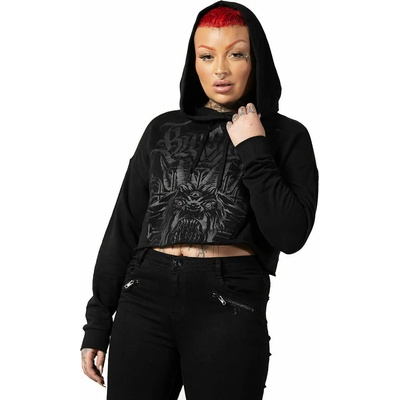 KILLSTAR дамски суитшърт killstar - Ниско Изрязан - Черен - ksra005226