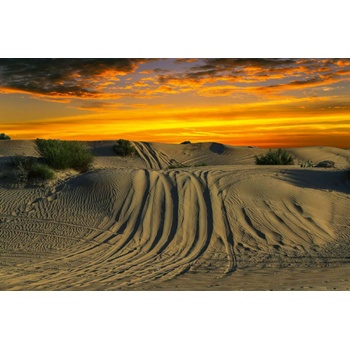 DIMEX ART s. r. o Флизелинов фототапет северно сияние над пустинята 375 x 250 см