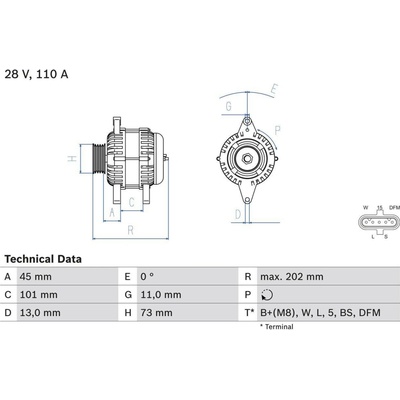 Generátor BOSCH 0 986 049 350