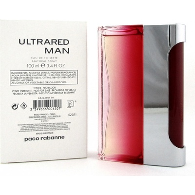 Paco Rabanne Ultrared toaletná voda pánska 100 ml tester