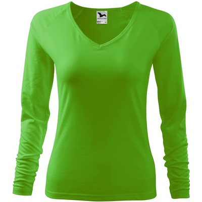 MALFINI Dámske tričko s dlhým rukávom Elegance Apple green