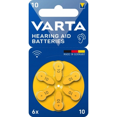 Varta Hearing Aid Type 10 6ks 24610101416