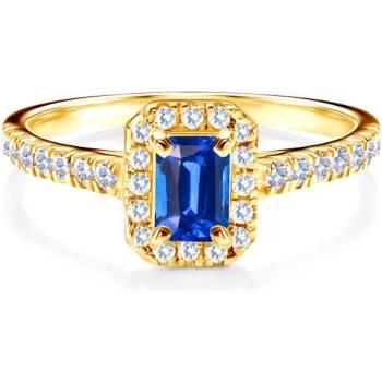 Image 1 of SAVICKI Годежен пръстен savicki: жълто злато, син сапфир