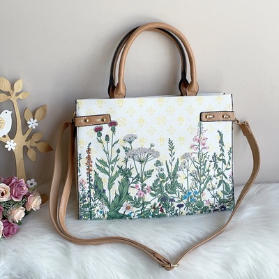 Дамска Чанта Цвят Бяло Жълто - Модел 2275