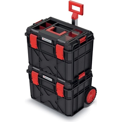 Prosperplast Sada kufrů na nářadí Xeblocck Log 54,6 x 38 x 78,5 cm černočervená 2 ks KXBS604085F-S411