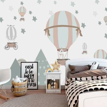 Image 1 of Art gift Фототапет - Балони сред звездите