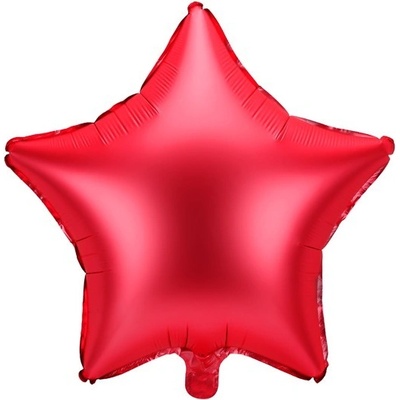 Party Deco FB3S 007 Fóliový balón Matná hviezda 48cm Červená