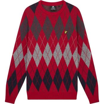 Lyle & Scott Пуловер Lyle and Scott Argyle Crew Neck Jumper - Tunnel Red W703