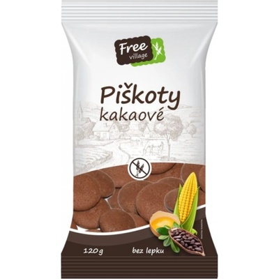 Free village Piškoty kakaové bez lepku 120 g