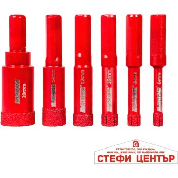 Raider Боркорони Diamond Dry Ø6-20mm Case Set 6 бр (157868)