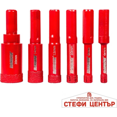 Raider Боркорони Diamond Dry Ø6-20mm Case Set 6 бр (157868)