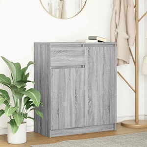 vidaXL Бюфет с чекмеджета, сив сонома, 71x35x84 см, инженерно дърво (861594)