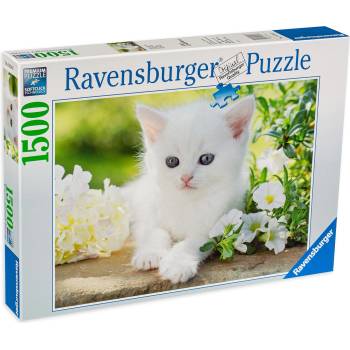 Image 1 of Ravensburger Пъзел Ravensburger от 1500 части - Бяло котенце (16243)