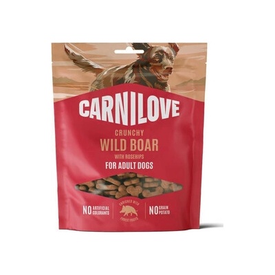 CARNILOVE Dog Crunchy Snack Wild Boar chrumkavé maškrty s diviakom pre dospelých psov 200 g