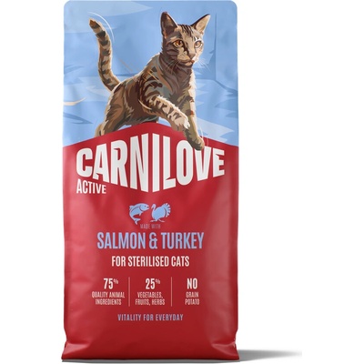 Carnilove Active Adult Sterilised s lososom a morčacím 2 x 6 kg