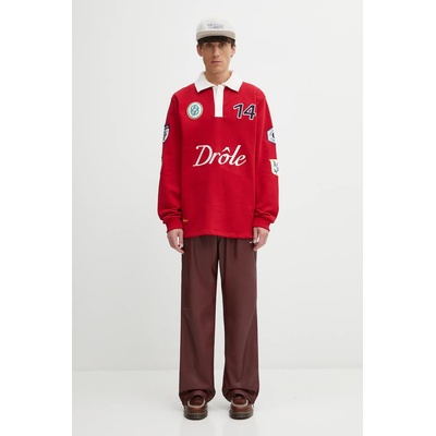 Drôle de Monsieur Памучна блуза с дълги ръкави Drôle de Monsieur Le Polo Racing (I.PL158.CO127)