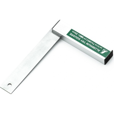 SHINWA Nerezový úhelník s robustní hliníkovou základnou bez stupnice 200 mm