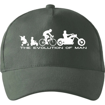Evolution of man Chopper so zahnutým šiltom a mosaznou sponou Tm. bridlica šedozelená
