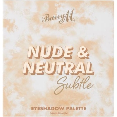 Barry M Nude & Neutral Subtle силно пигментираща палитра сенки за очи 13.5 гр