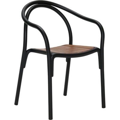 Pedrali Soul Černá kovová zahradní židle