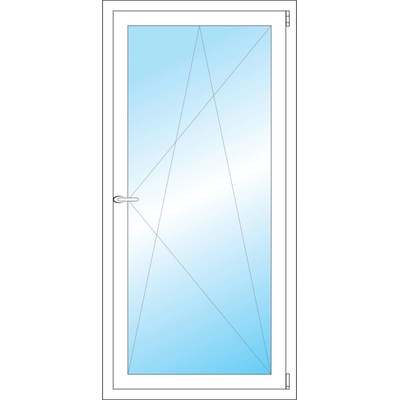 OKNA HNED Plastové okno 74x152 cm bílé otevíravé a sklopné pravé