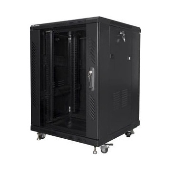 Lanberg Комуникационен шкаф Lanberg rack cabinet 19" free-standing 15U/600x600 (flat pack) black (FF01-6615-12B)