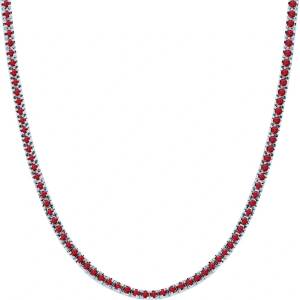 SAVICKI Тенис колие, бяло злато 585, рубини 5.840ct 3.0 мм 42 см