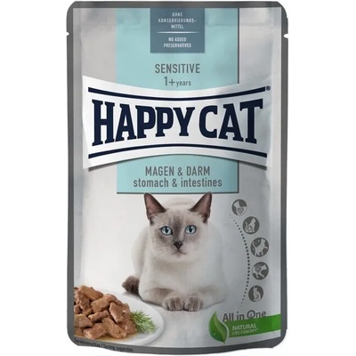 Happy Cat MIS Sensitive Stomach & Intestine пауч за котки в сос за стомах и стомашно - чревен тракт 85gr
